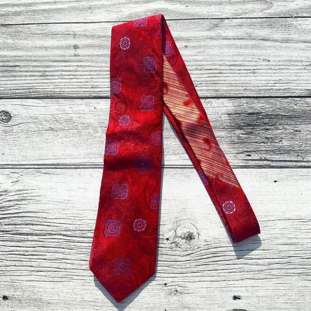 Robert Graham Paisley Floral Print Silk Tie